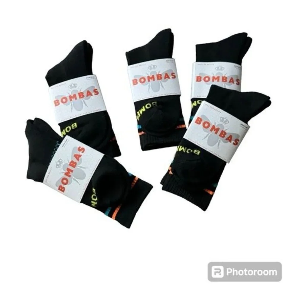 Bombas socks multicolor‎ sz medium calf unisex mens women Honeycomb arch support